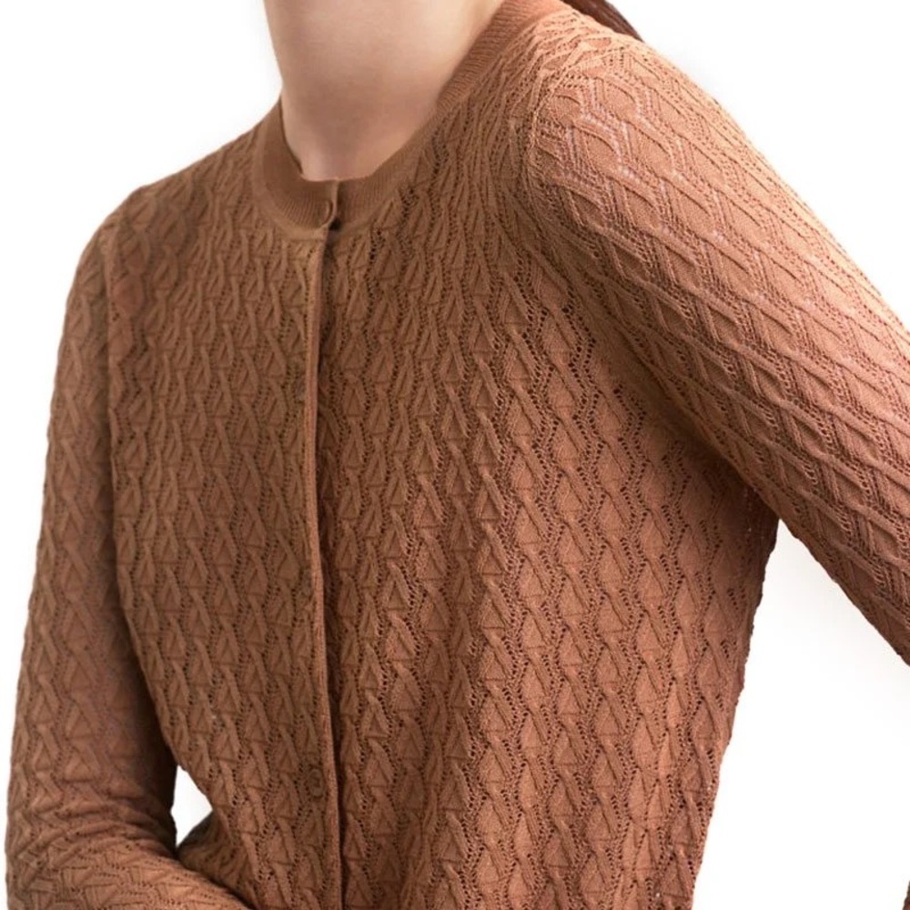 Wilfred Tan Knit Cardigan